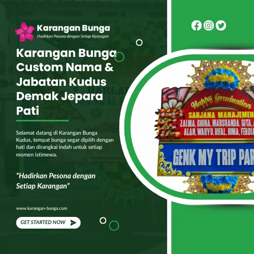Karangan Bunga Custom Nama & Jabatan Kudus Demak Jepara Pati